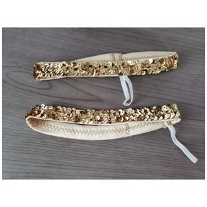 Two Gold Sequin Garder Belt w/ money strap